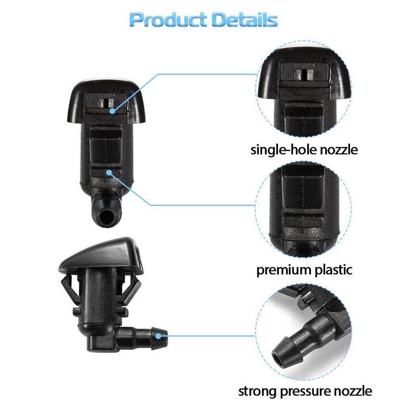 A ABIGAIL Windshield Washer Nozzles for 2007-2011 Ford Edge, 2007-2010 Lincoln MKX Base Sport Premium Sport Replaces OEM # 7T4Z-17603-A 8S4Z-17603-AA, Spray Jet Kitï¼ˆPack of 2ï¼‰ - Image 3